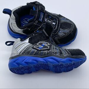 Skechers Sport SKX Black / Blue / Silver Gray Sneakers - Size 5